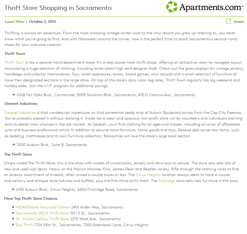 Thrift Store Shopping